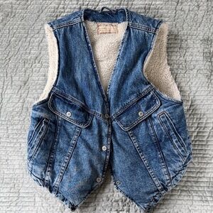 Free People Blue Denim Vest